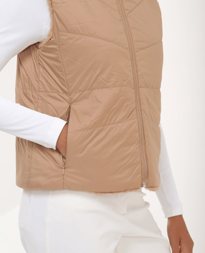 CHERVO Ersilia Faux-fur Reversible Vest Panama Panama