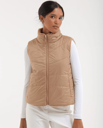 CHERVO Ersilia Faux-fur Reversible Vest Panama Panama