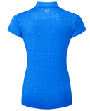 FOOTJOY Painted Floral Cap Sleeve Polo 34202 Cobalt