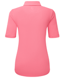 FOOTJOY Half Sleeve Ruched Polo 34236 Pink Lemonade