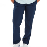 SIZE L - FOOTJOY HydroLite X Womens Waterproof Trousers Navy Dot 28'' Regular - L / Navy Dot