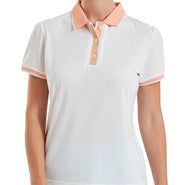 FOOTJOY Cap Sleeve Polo 39368 White / Desert Peach - L / White / Desert Peach