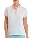 FOOTJOY Cap Sleeve Polo 39368 White / Desert Peach