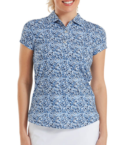 FOOTJOY Cap Sleeve Polo 39402 Navy Floral Print