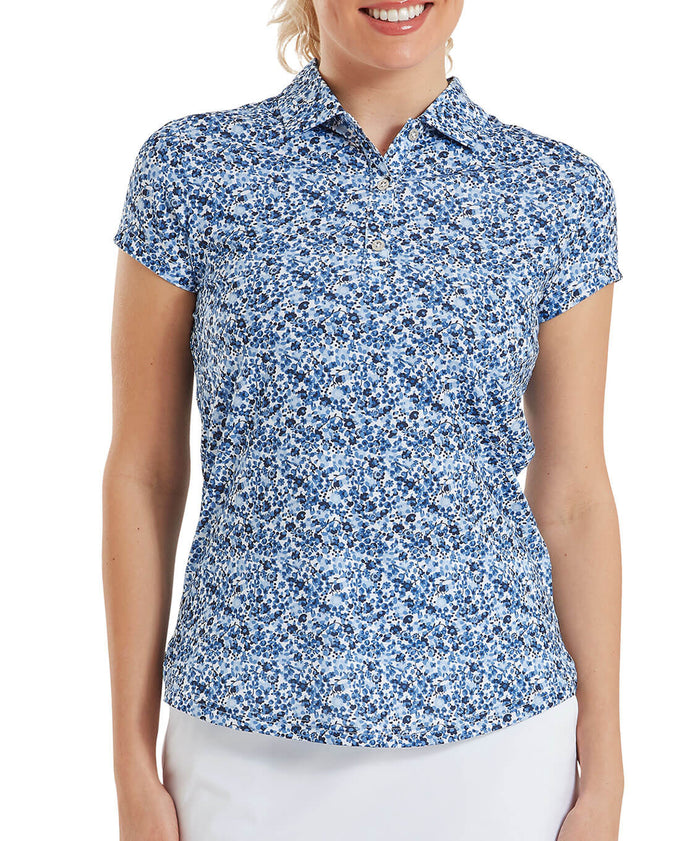 FOOTJOY Cap Sleeve Polo 39402 Navy Floral Print