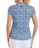 FOOTJOY Cap Sleeve Polo 39402 Navy Floral Print
