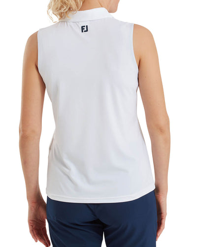 FOOTJOY Lisle Sleeveless Polo 39406 White