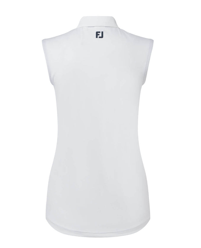 FOOTJOY Lisle Sleeveless Polo 39406 White