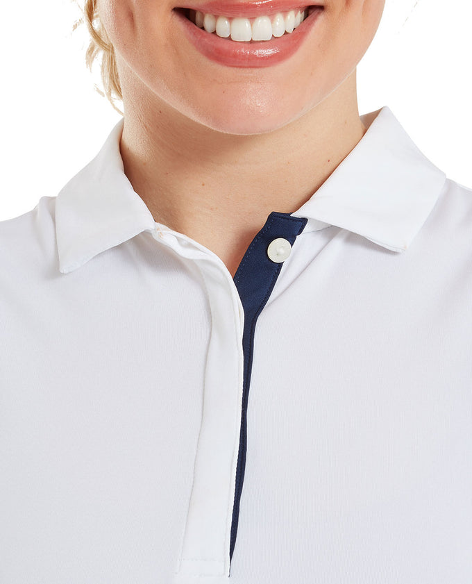 FOOTJOY Lisle Sleeveless Polo 39406 White