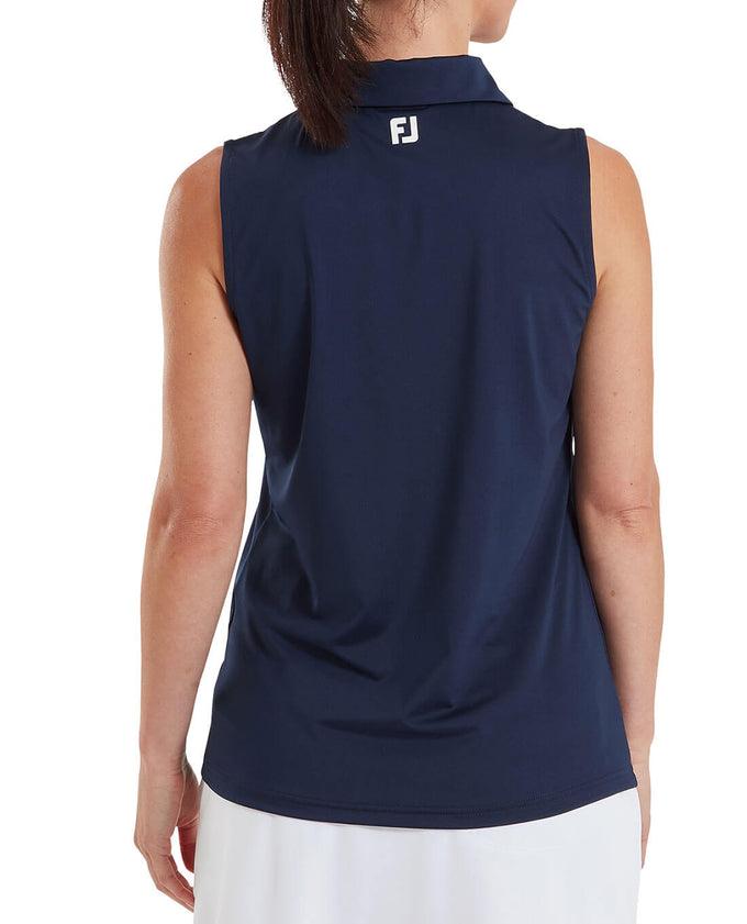 FOOTJOY Lisle Sleeveless Polo 39407 Navy