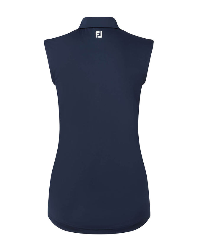 FOOTJOY Lisle Sleeveless Polo 39407 Navy