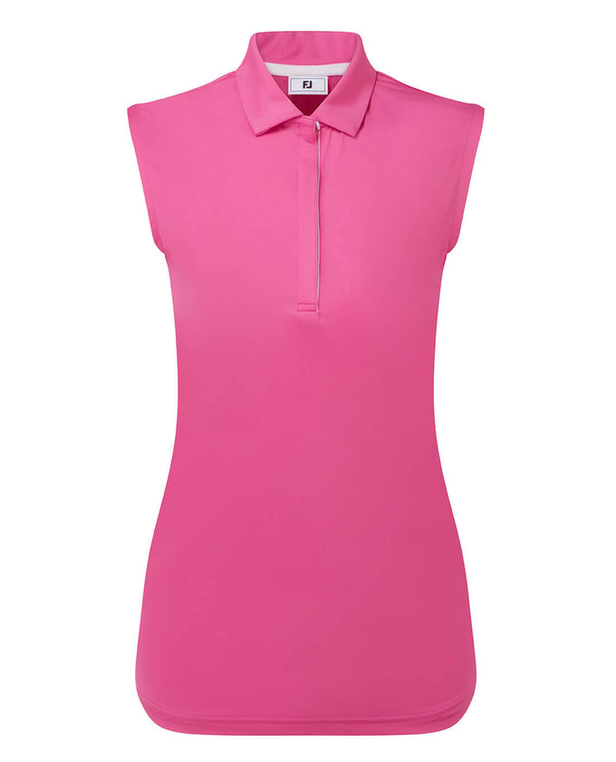 FOOTJOY Lisle Sleeveless Polo 39408 Hot Pink