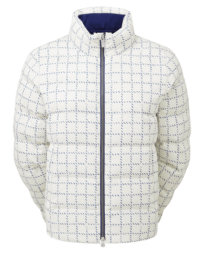 FOOTJOY ThermoSeries Insulated Womens Jacket Off White Plaid
