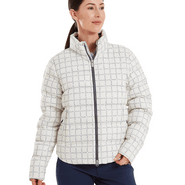 FOOTJOY ThermoSeries Insulated Womens Jacket Off White Plaid - M / Off White Plaid