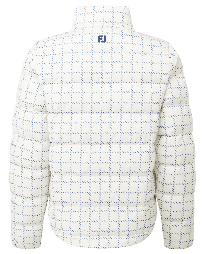 FOOTJOY ThermoSeries Insulated Womens Jacket Off White Plaid