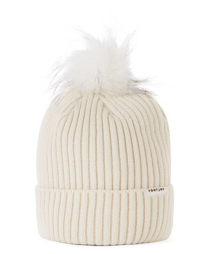 FootJoy Womens Winter Bobble Hat Stone