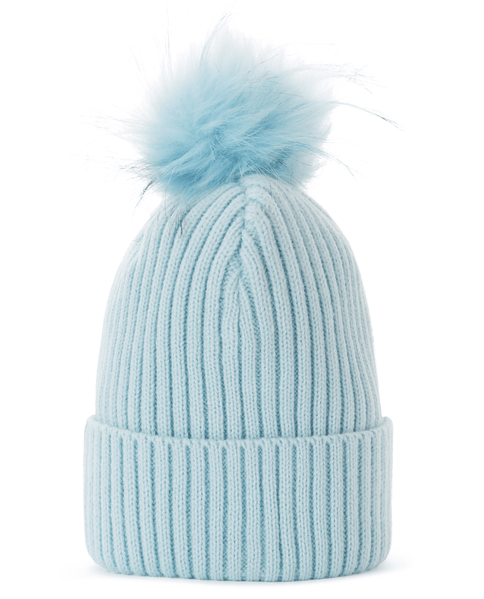 FootJoy Womens Winter Bobble Hat Ice Blue