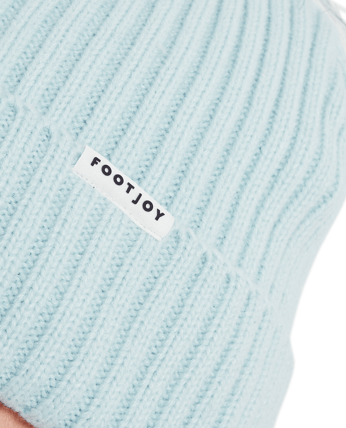 FootJoy Womens Winter Bobble Hat Ice Blue