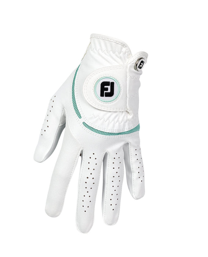 FootJoy WeatherSof Womens Golf Glove Left Hand White/Sea Glass