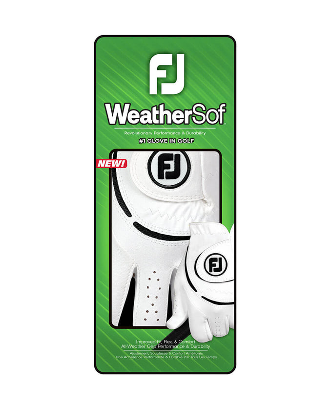 FootJoy WeatherSof Womens Golf Glove Left Hand White/Black