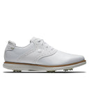 FootJoy FJ Traditions Womens Golf Shoe Wide Fit White/White