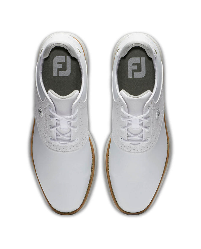 FootJoy FJ Traditions Womens Golf Shoe Wide Fit White/White