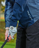 SIZE L - FOOTJOY HydroLite X Womens Waterproof Trousers Navy Dot 28'' Regular