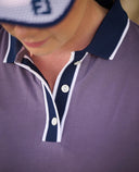 FOOTJOY Cap Sleeve Polo 39369 Dusty Violet / Navy