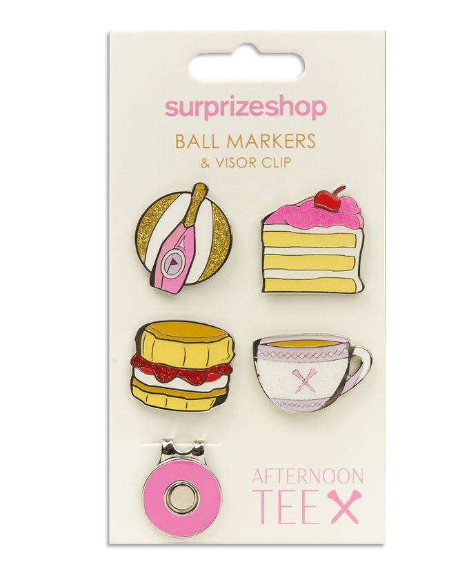 SURPRIZE SHOP Ball Markers & Clip Visor Afternoon Tea