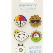 SURPRIZESHOP Ball Markers & Clip Visor Weather Forecast - One Size / Multi