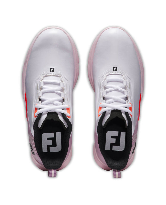 FootJoy FJ Fuel Womens Golf Shoe Wide Fit White/Pink