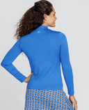 TAIL Elianne  Long Sleeve Polo UPF50+ Victoria Blue
