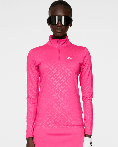 SIZE  - J.Lindeberg Lauryn Brushed Mid Layer Bias Bridge Pink