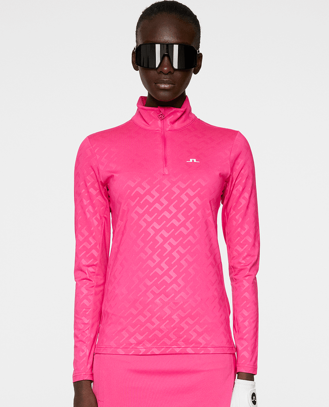 J.Lindeberg Lauryn Deboss Mid Layer Bias Bridge Pink