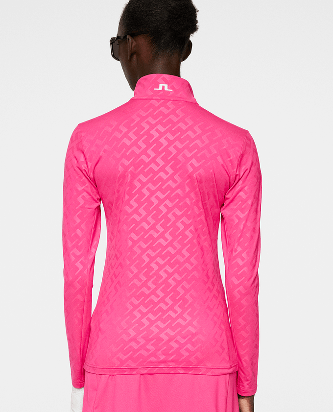 SIZE  - J.Lindeberg Lauryn Brushed Mid Layer Bias Bridge Pink