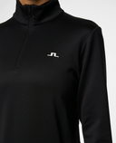 J.Lindeberg W Aerial Quarter Zip Mid Layer Black