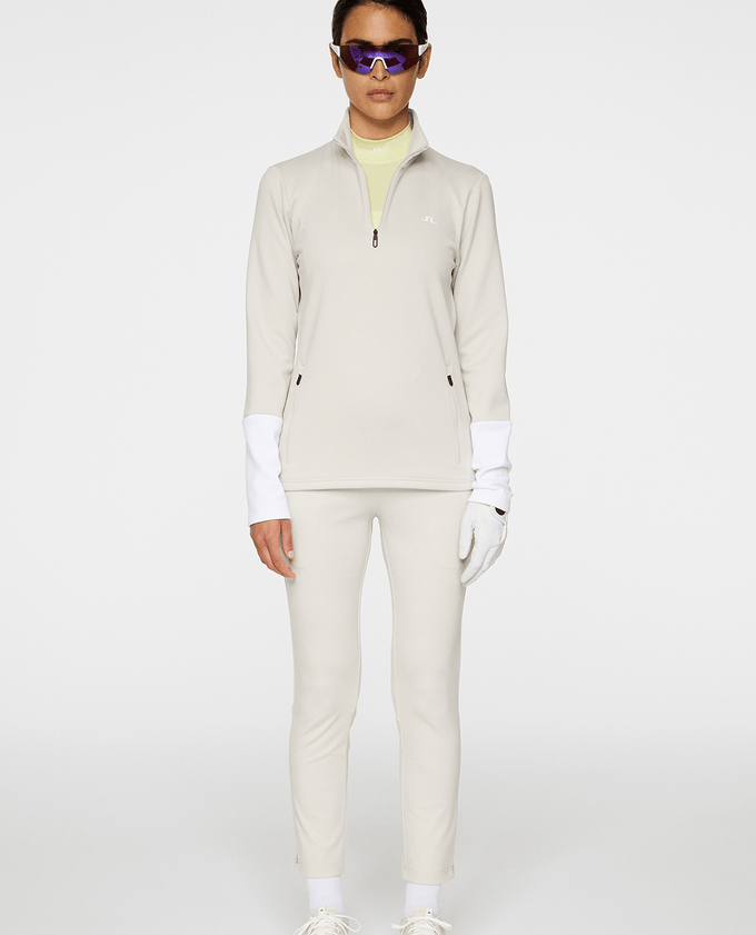 J.Lindeberg W Aerial Quarter Zip Mid Layer Moonbeam