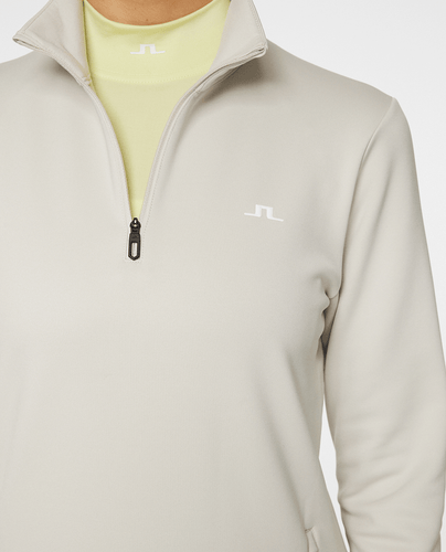 J.Lindeberg W Aerial Quarter Zip Mid Layer Moonbeam