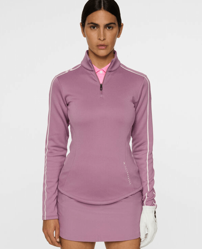 J.Lindeberg Nefe Brushed Winter Mid Layer Very Grape