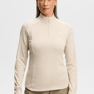 J.Lindeberg Steffi Quarter Zip Mid Layer Moonbeam - M / Moonbeam
