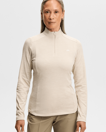 J.Lindeberg Steffi Quarter Zip Mid Layer Moonbeam