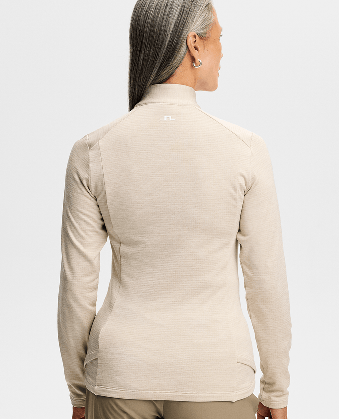 J.Lindeberg Steffi Quarter Zip Mid Layer Moonbeam