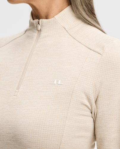 J.Lindeberg Steffi Quarter Zip Mid Layer Moonbeam