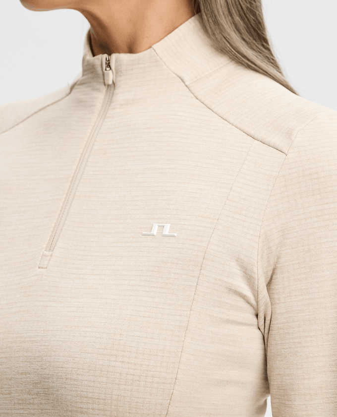 J.Lindeberg Steffi Quarter Zip Mid Layer Moonbeam