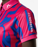 J.Lindeberg Tour Tech Polo Glitch Bridge Pink