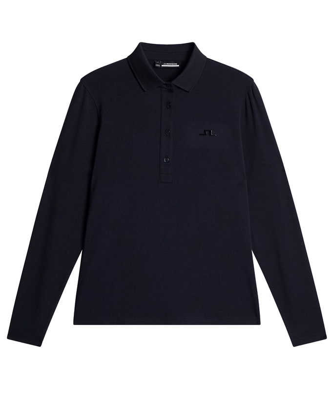 J.Lindeberg Flor Long Sleeve Thermo Polo Navy Melange