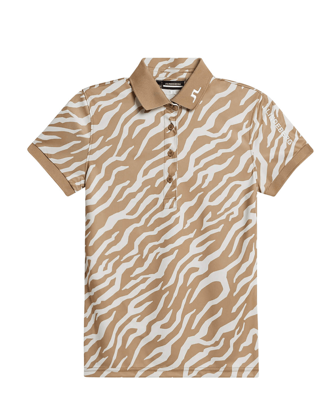 J.Lindeberg Tour Tech Print Polo Tour Tiger Tigers Eye