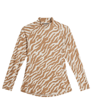 J.Lindeberg Ella Print Compression Top Tour Tech Tiger Eyes