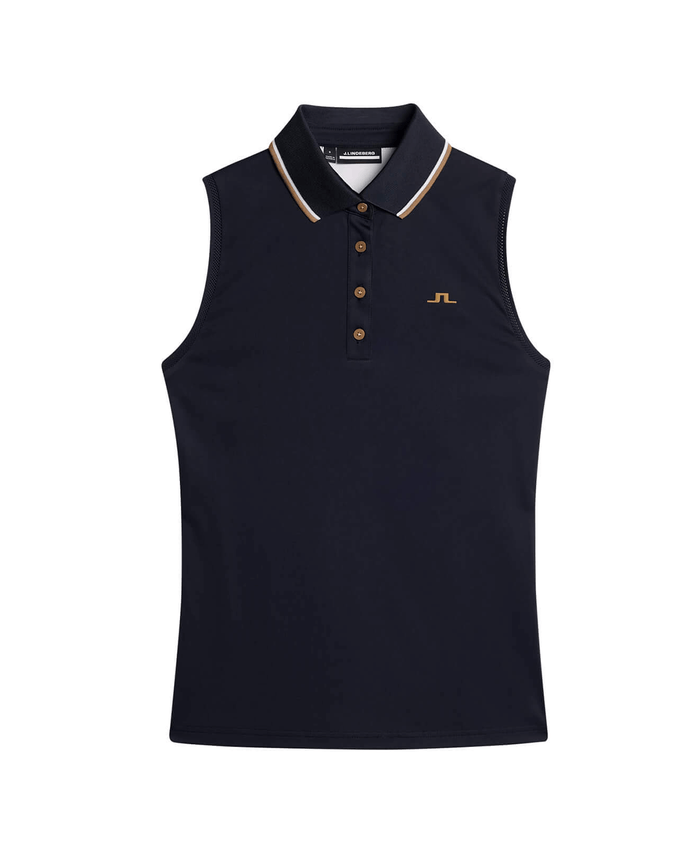 J.Lindeberg Swing Sleeveless Polo JL Navy