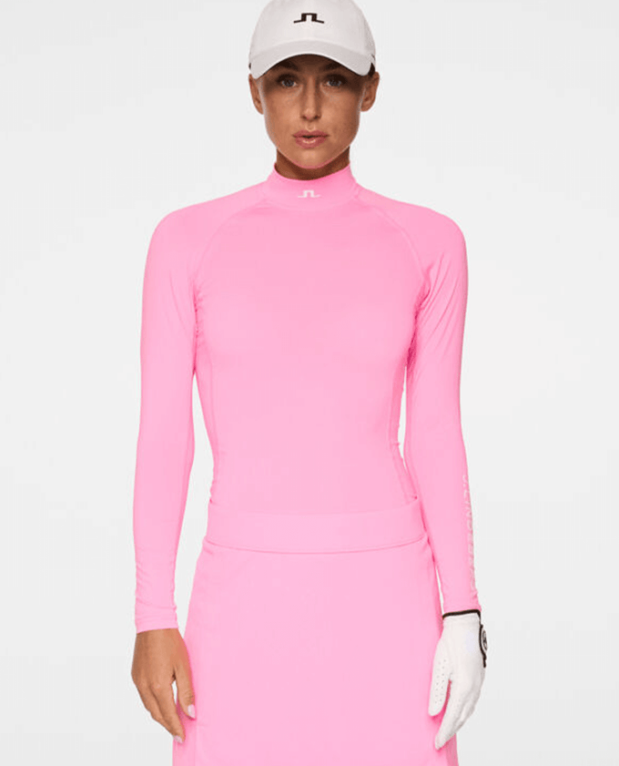 J.Lindeberg Ella Long Sleeve Compression Top Eosine Pink